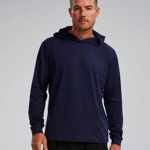 NWT 2XL TYR Men’s Sol Tech Hoodie Heather Navy Performance Sun Protection